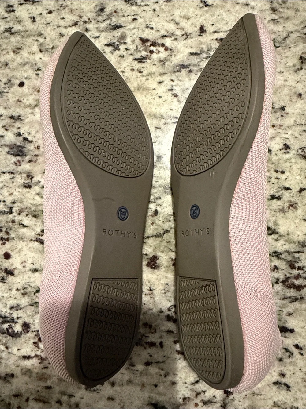 Rothy's Women's Pointed Knit Flats in Blush Pink